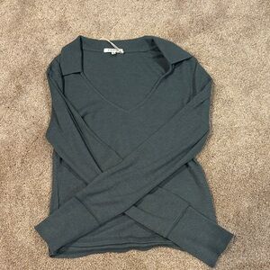 Z Supply Dark Green Long Sleeve Top
